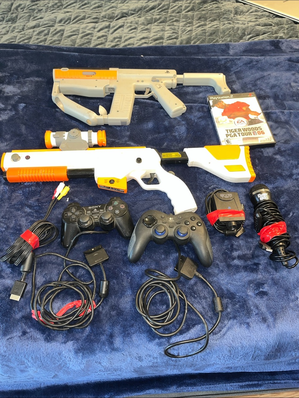 Sony PlayStation Access White & Orange Light Gun Bundle with Dual Controllers
